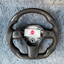 Lade das Bild in den Galerie-Viewer, Tesla Model 3 Y Real Carbon Fiber Steering Wheel | TTD Craft
