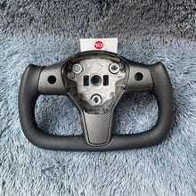 Lade das Bild in den Galerie-Viewer, Yoke Shape Carbon Fiber Steering Wheel For Tesla Model 3 Y | TTD Craft
