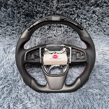 Load image into Gallery viewer, Custom Carbon Fiber Steering Wheel For 2016-2021 Honda Civic FK7 | TTD Craft
