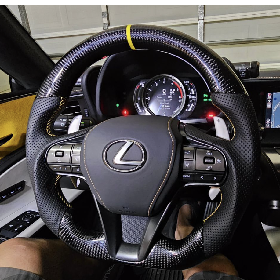 TTD Craft Lexus 2017-2024 LC 500 volante esportivo de fibra de carbono