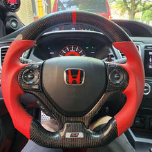 Load image into Gallery viewer, TTD Craft  9th gen Civic 2012-2015 Type R FK2  SI Carbon Fiber Steering Wheel

