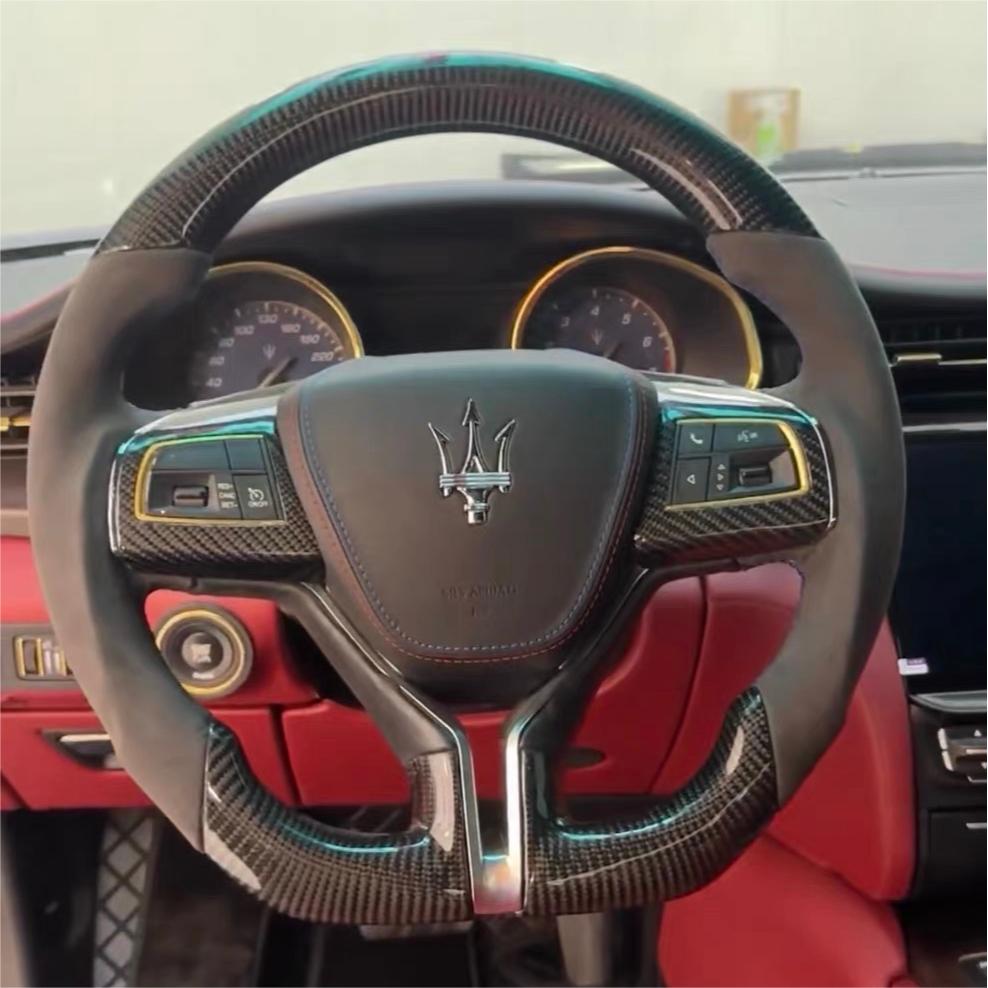 TTD Craft  Maserati 2014-2021 Ghibli / 2017-2023 Levante / 2014-2022 Quattroporte Carbon Fiber Steering Wheel