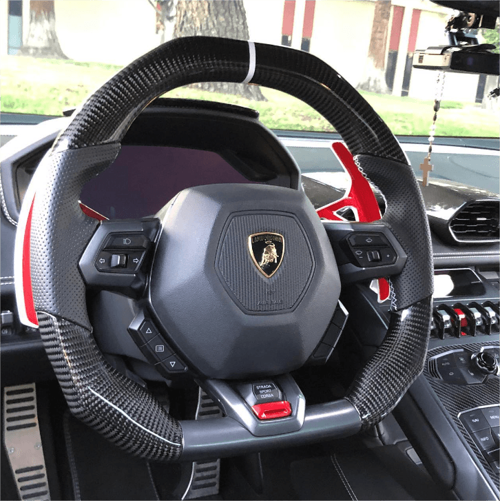 Volante de fibra de carbono TTD Craft Lamborghini 2022 Aventador / 2015-2023 Huracan