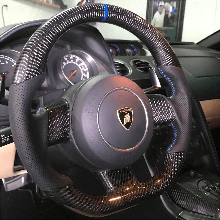 Volante de fibra de carbono TTD Craft Lamborghini 2004-2014 Gallardo