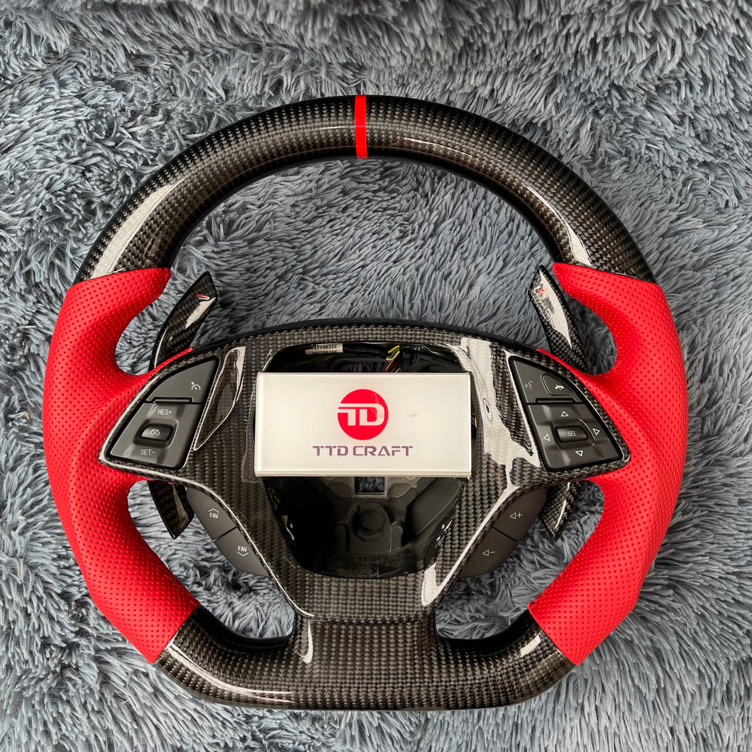 TTD Craft 2014-2019 Corvette C7 Carbon Fiber Steering Wheel