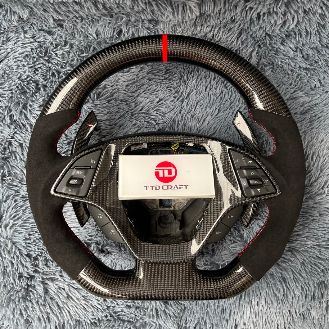 TTD Craft 2014-2019 Corvette C7 Carbon Fiber Steering Wheel