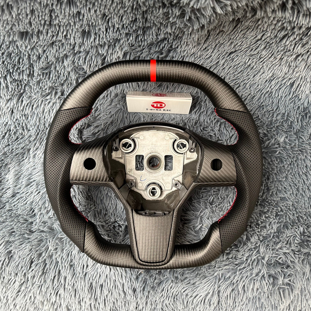 TTD Craft Tesla Model 3 Y Carbon Fiber Steering Wheel