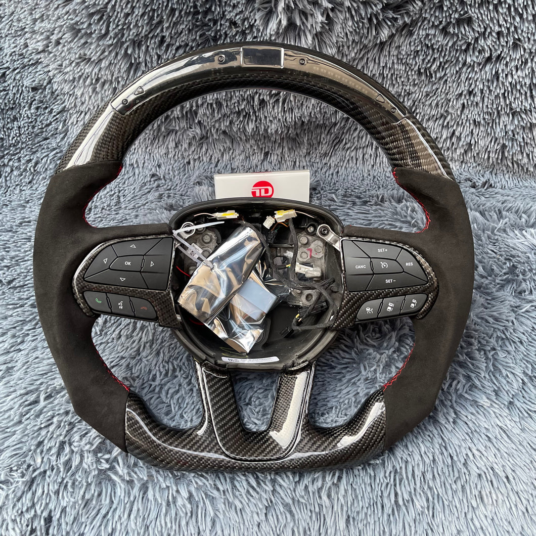 TTD Craft  Dodge 2016-2023 Charger Challenger / 2014-2023 Durango Carbon Fiber Steering Wheel