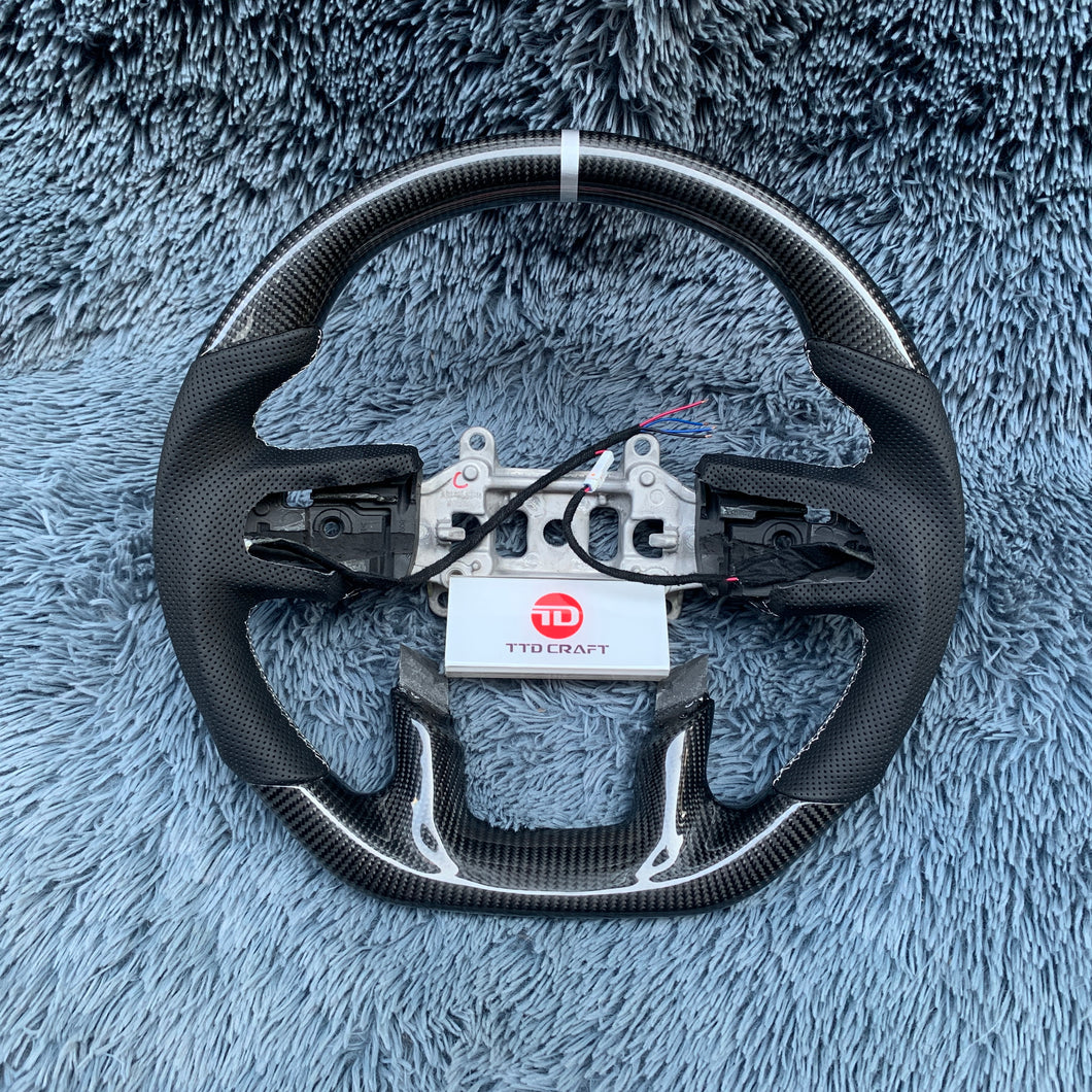 TTD Craft 2019-2023 Dodge Ram 1500 2500 3500 Volante de fibra de carbono