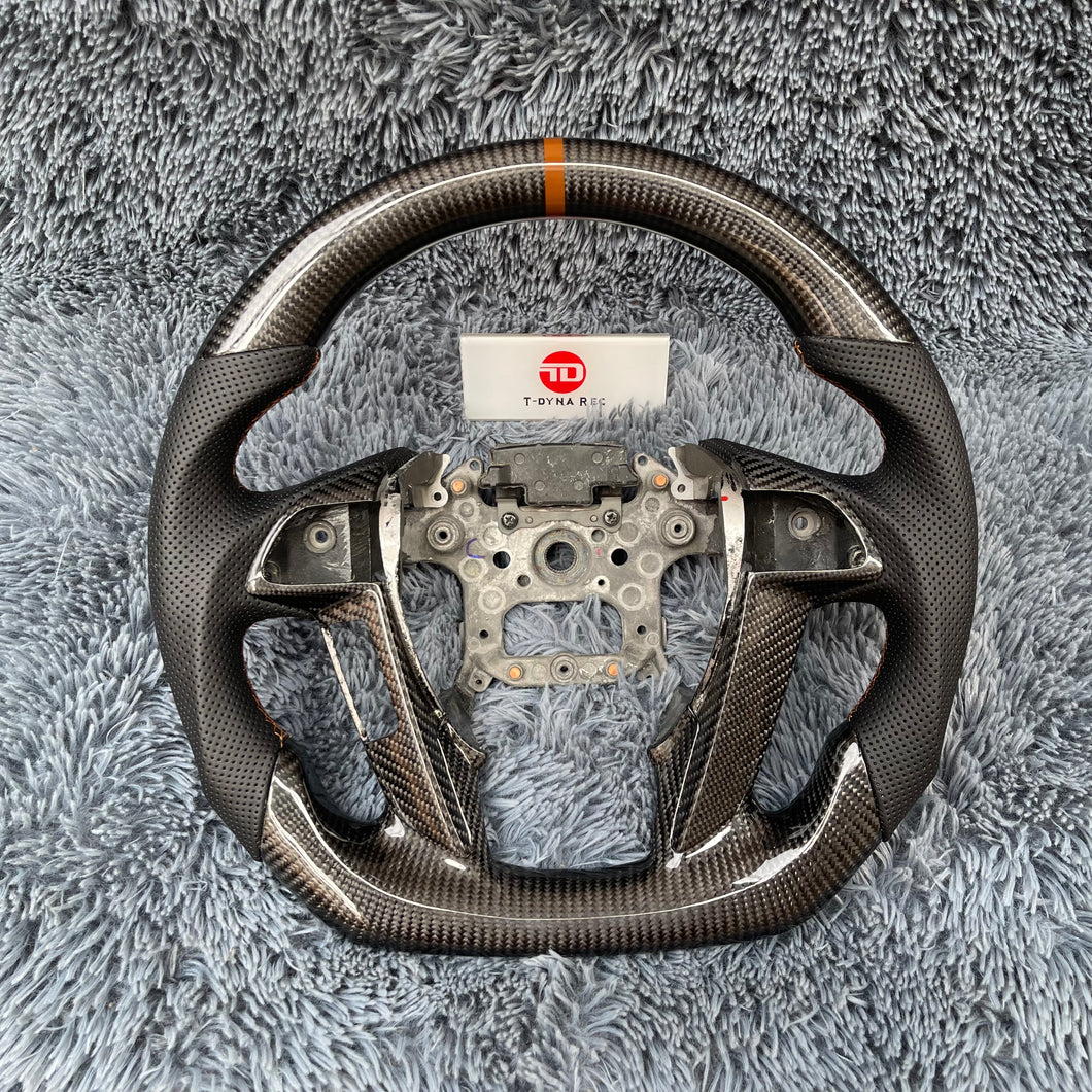 TTD Craft 8th gen Accord 2008-2012 / 2009-2015 Pilot / 2011-2017 Odyssey EX LX SE EX-L V6 Carbon Fiber Steering Wheel