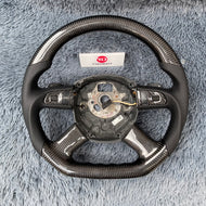 Audi A3 A4 A6 A8 Q5 Q7 S4 S6 Custom Black Carbon Fiber Steering Wheel