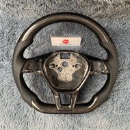 Custom VW Golf MK7 Jetta Passat Black Carbon Fiber Steering Wheel 2015-2021