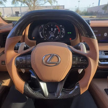 將圖片載入圖庫檢視器 D Shape Carbon Fiber Steering Wheel for Lexus LC500 2017-2026 |TTD Craft
