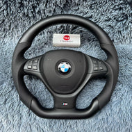 BMW X5 X6 E70 E71 E72 Matte Piano Black Steering wheel | TTD Craft