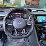 Custom Carbon Fiber Steering Wheel for Volkswagen Atlas Passat 2020-2026