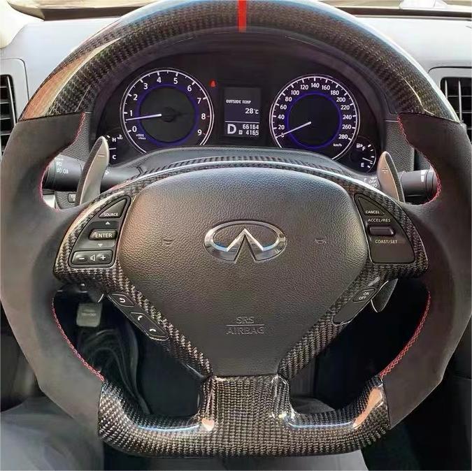 For Infiniti 2007-2015 G37 Carbon Fiber Steering Wheel | TTD Craft