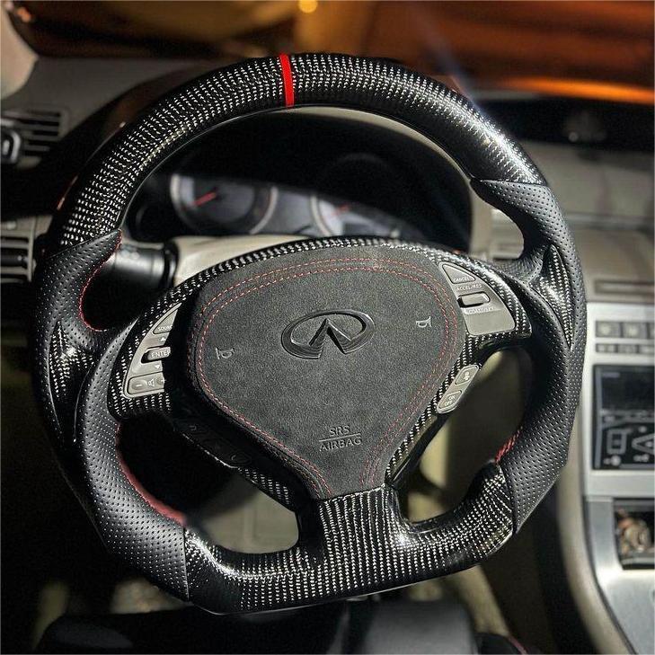 For 2007-2015 Infiniti G37 Carbon Fiber Steering Wheel | TTD Craft