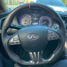 Load image into Gallery viewer, Custom Infiniti 2013-2017 Q50 Q50L Carbon Fiber Steering Wheel | TTD Craft
