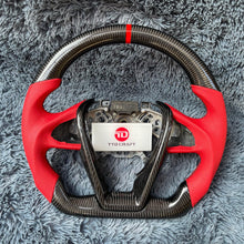 Charger l'image dans la galerie, Carbon Fiber Steering Wheel With Red Leather For Nissan 2019-2025 Maxima | TTD Craft
