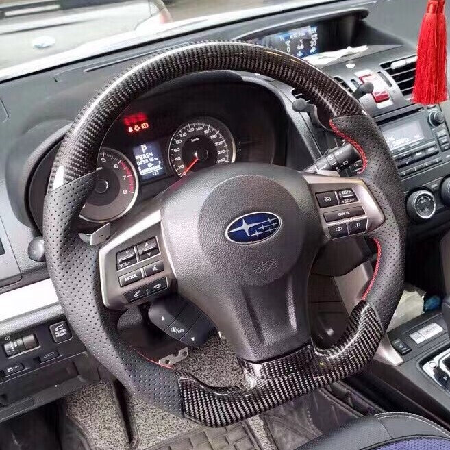 TTD Craft Subaru 2012-2014 Outback 2014-2016 Forester 2012-2015 Crosstrek 2012-2014 Legacy Carbon Fiber Steering Wheel