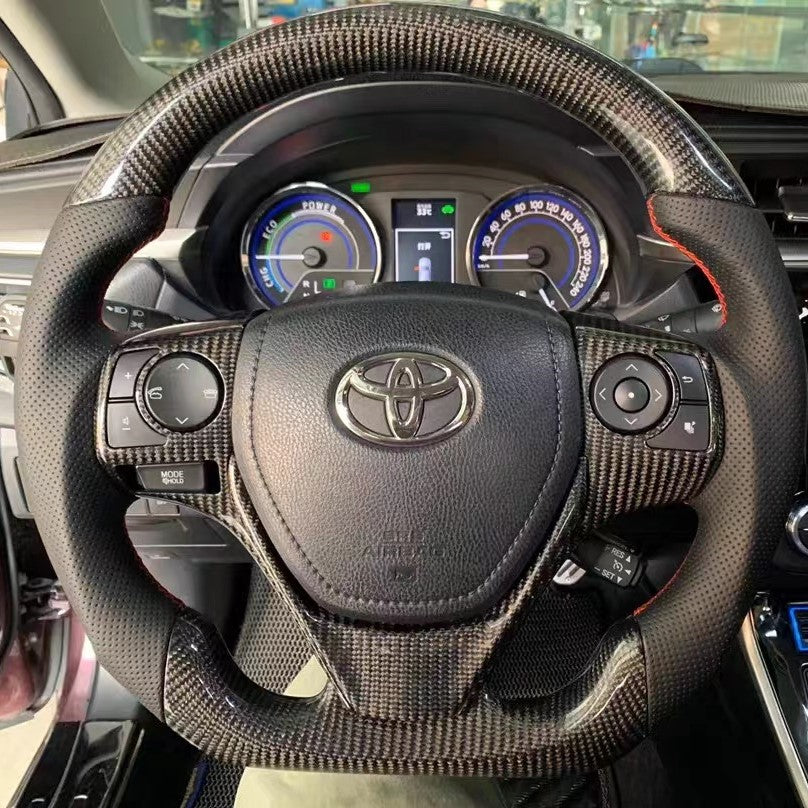 Perforated Leather Steering Wheel Cover for Toyota Corolla E90 Purple  Double St
