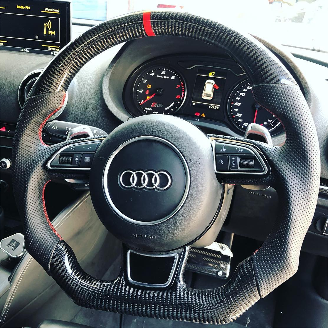 Custom Carbon Fiber Audi Steering Wheel