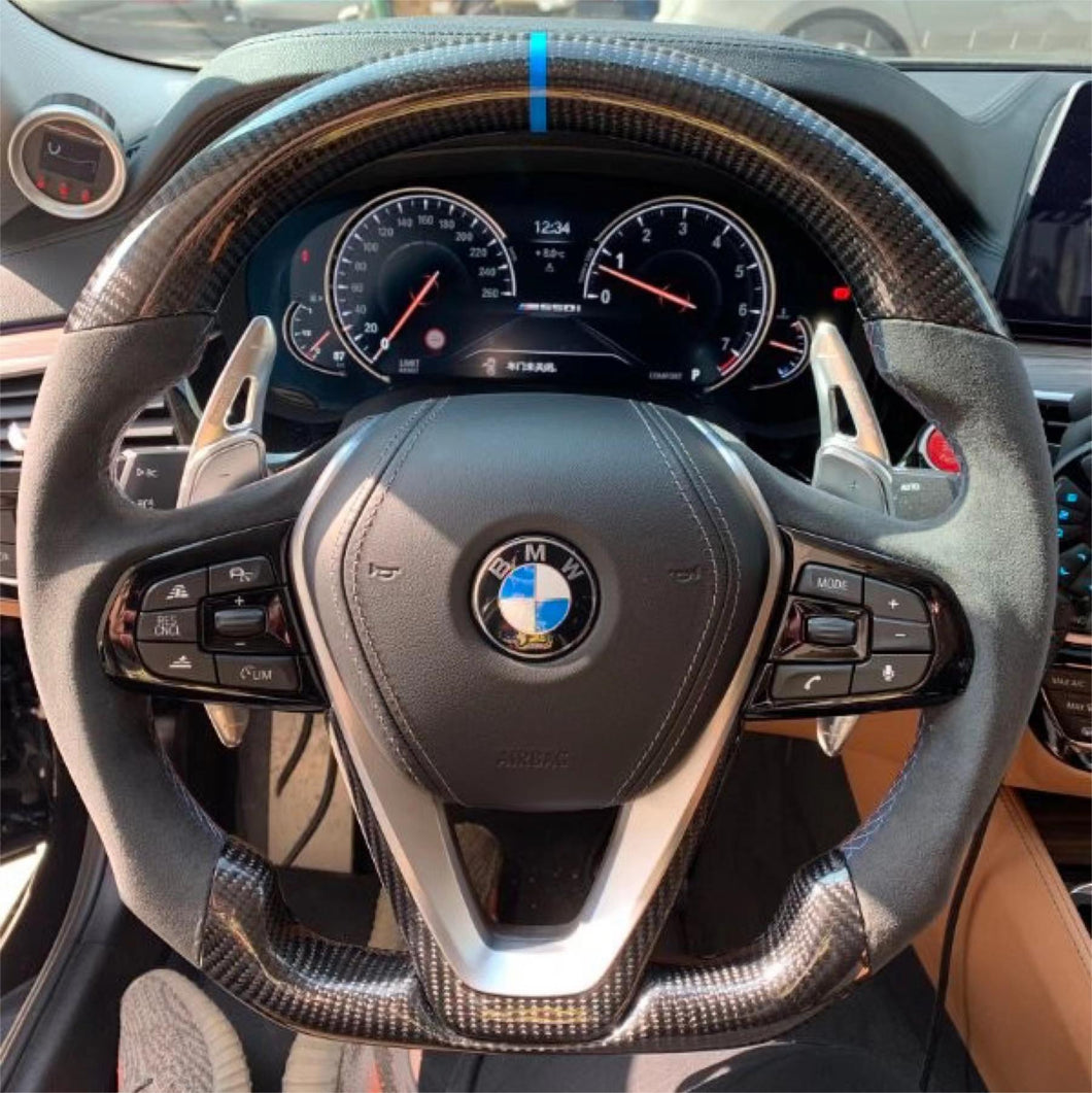 BMW Steering Wheel III Alcantara/ Leather With Carbon  Fiber Cover