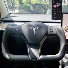 Carregar imagem no visualizador da galeria, Volante de fibra de carbono com garfo modelo 3/Y de Tesla do ofício de TTD
