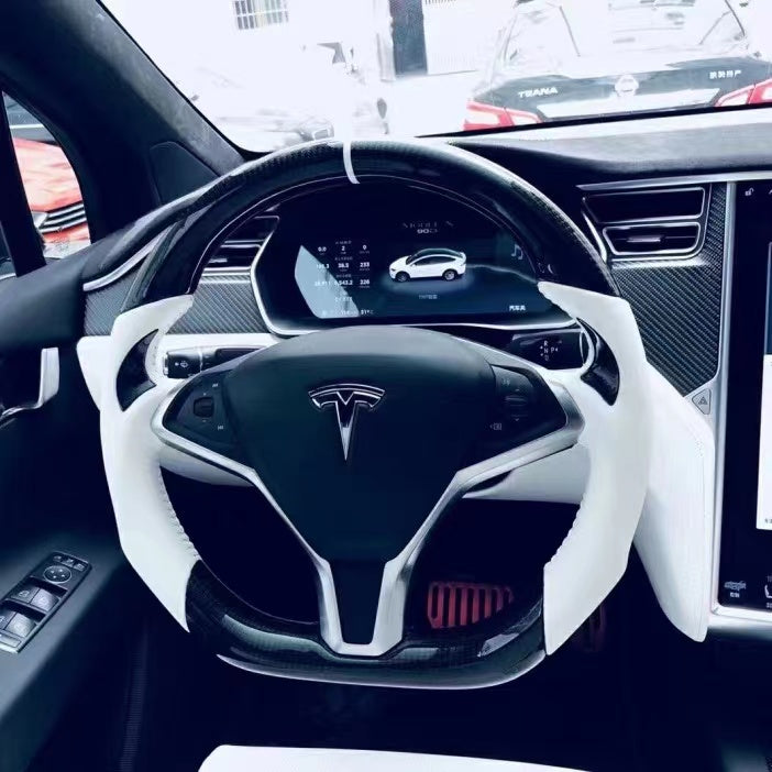 Volante de fibra de carbono TTD Craft Tesla modelo XS