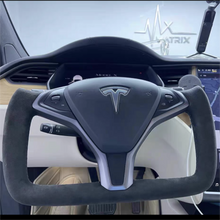 Carregar imagem no visualizador da galeria, Volante de fibra de carbono com garfo TTD Craft Tesla modelo S/X

