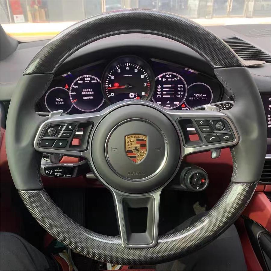TTD Craft  Porsche 2015-2024 Cayenne Carbon Fiber Steering Wheel