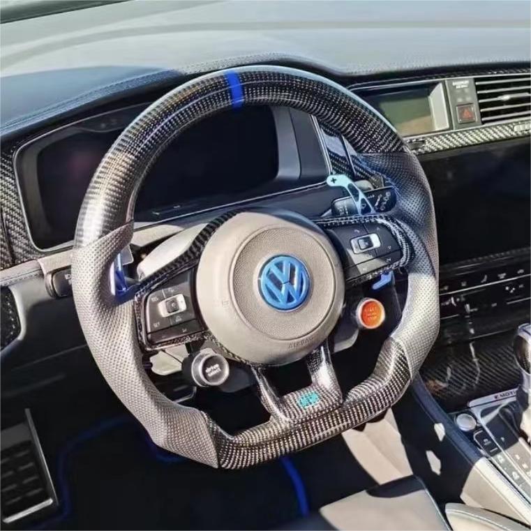 Volante de fibra de carbono TTD Craft Mk7 GTI /R Jetta 2019-2020