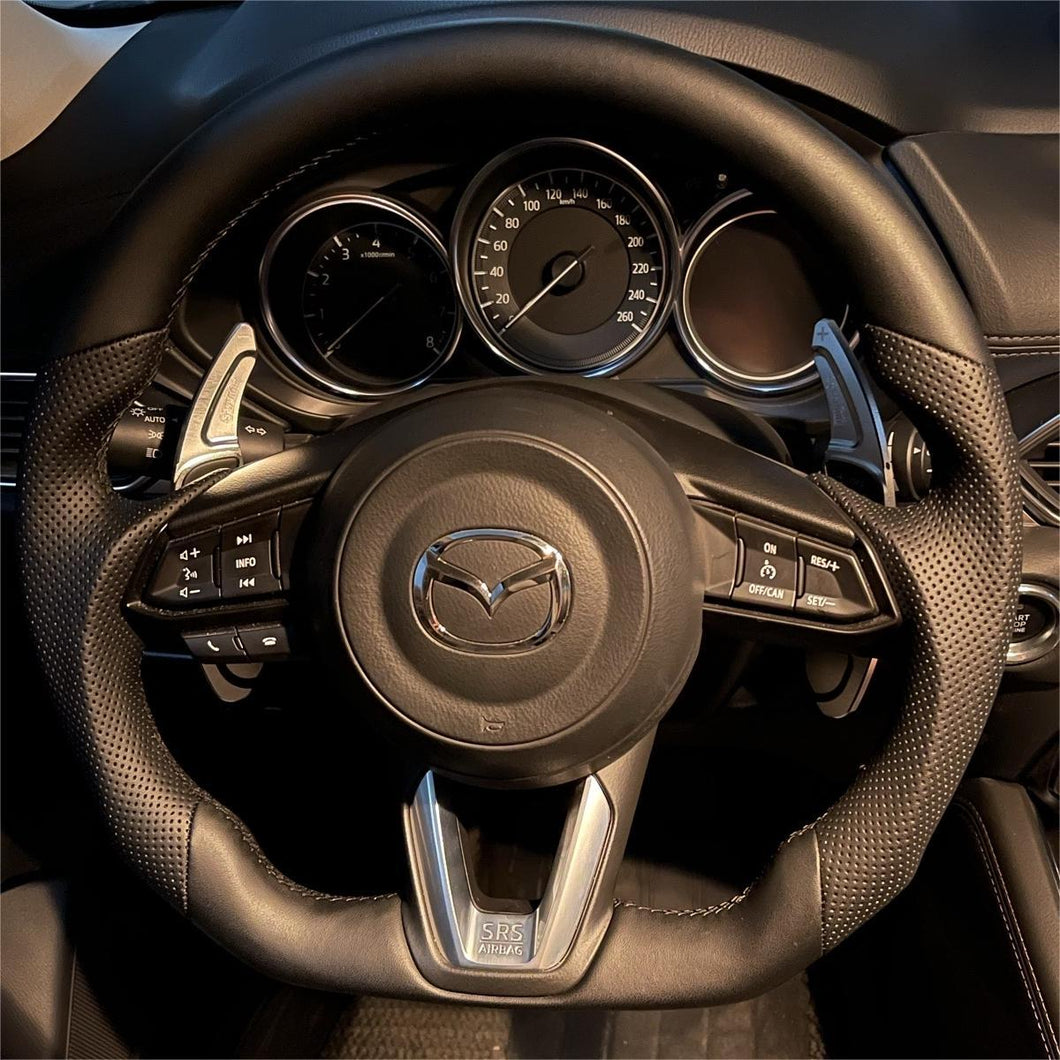 TTD Craft  Mazda CX-9 2016-2023 Full Leather Steering Wheel
