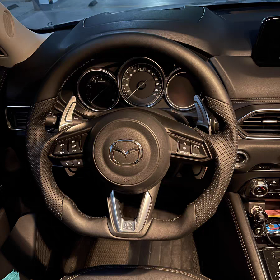 TTD Craft 2017-2022 Mazda 2 Full Leather Steering Wheel