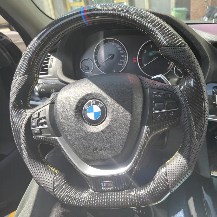 TTD Craft BMW X3 F25 / X4 F26 / X5 F15 / X6 F16 Carbon Fiber Steering wheel with Paddle Shifter