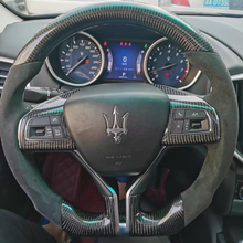 Lade das Bild in den Galerie-Viewer, TTD Craft  Maserati 2014-2021 Ghibli / 2017-2023 Levante / 2014-2022 Quattroporte Carbon Fiber Steering Wheel
