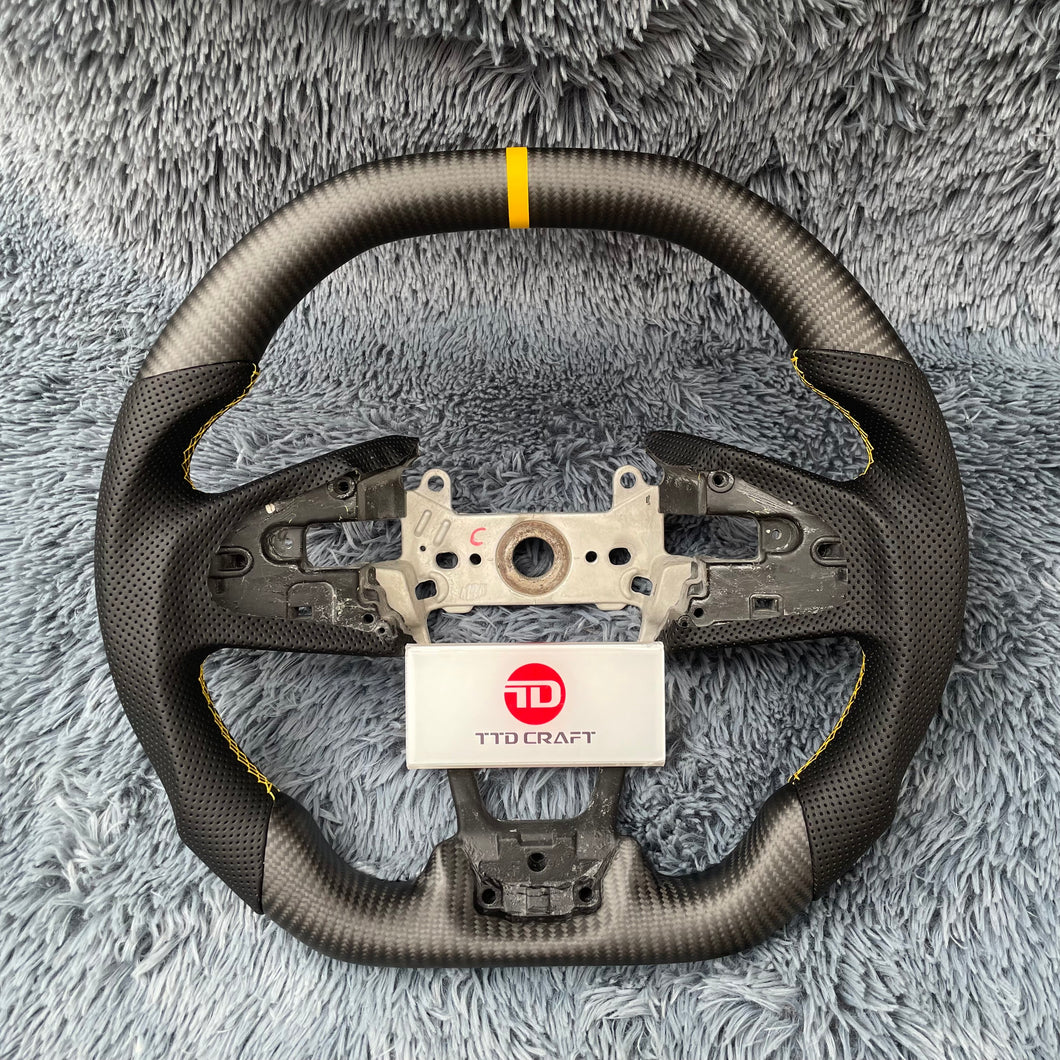 TTD Craft 10th gen Civic 2016-2021 FK8 FK7 Type R SI Carbon Fiber Steering Wheel