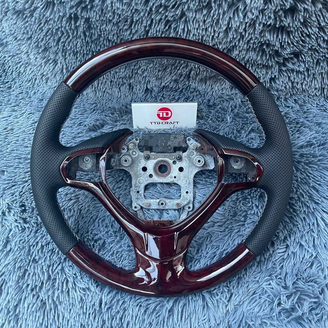 TTD Craft  Acura 2009-2014 TSX Sport Wagon Special Edition Honda CU2 Wood Grain Steering Wheel