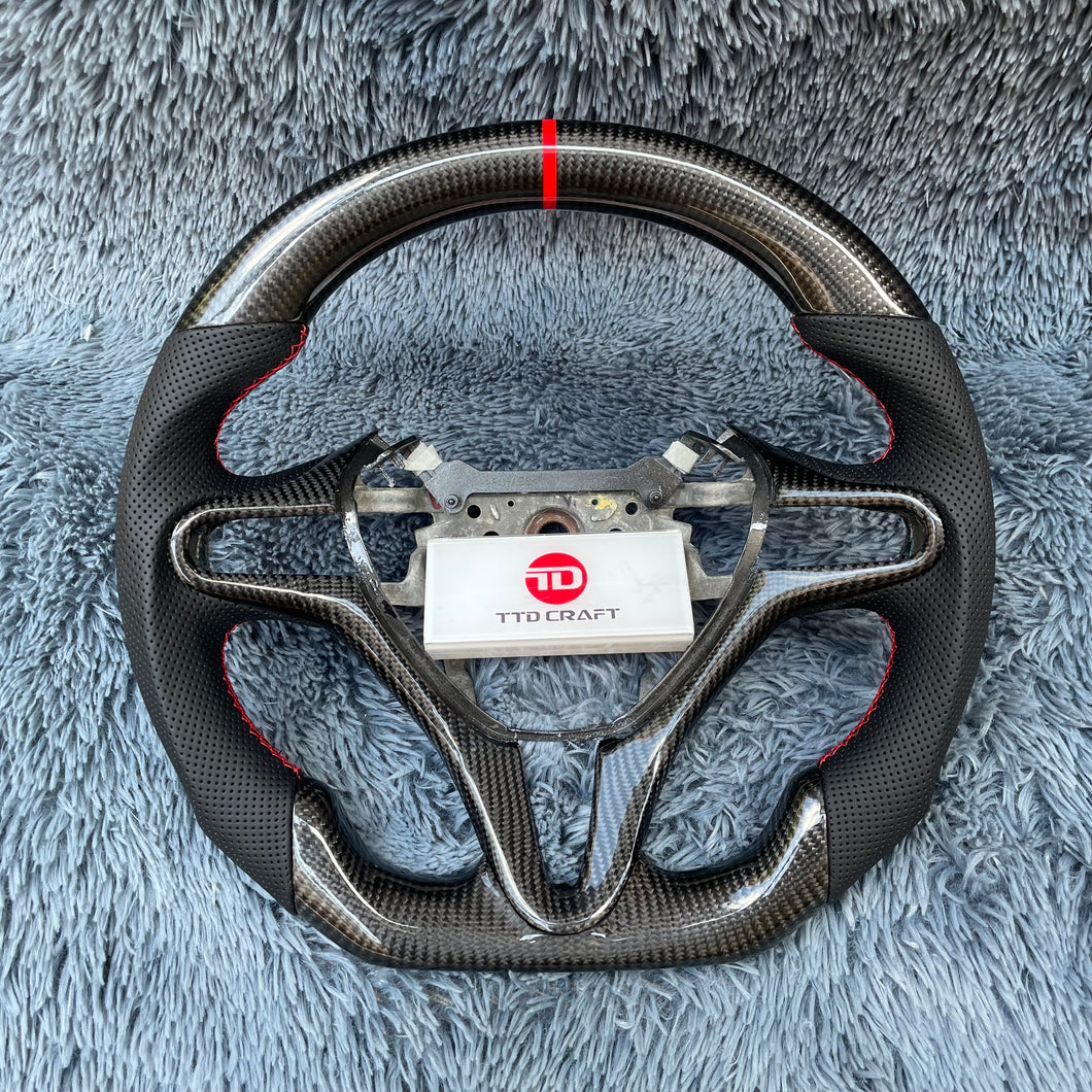 TTD Craft  8th gen Civic 2006-2011  FA FD SI  Carbon Fiber Steering Wheel