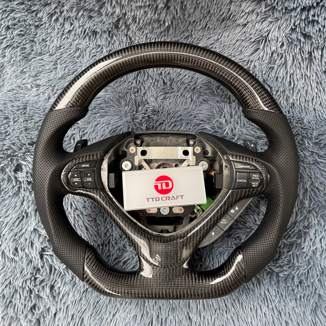 TTD Craft  Acura 2009-2014 TSX Sport Wagon Special Edition Honda CU2 Carbon Fiber Steering Wheel