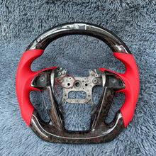 Load image into Gallery viewer, TTD Craft 8th gen Accord 2008-2012 / 2009-2015 Pilot  / 2011-2017 Odyssey  EX LX SE EX-L V6  Forged Carbon Fiber Steering Wheel + red flakes with led
