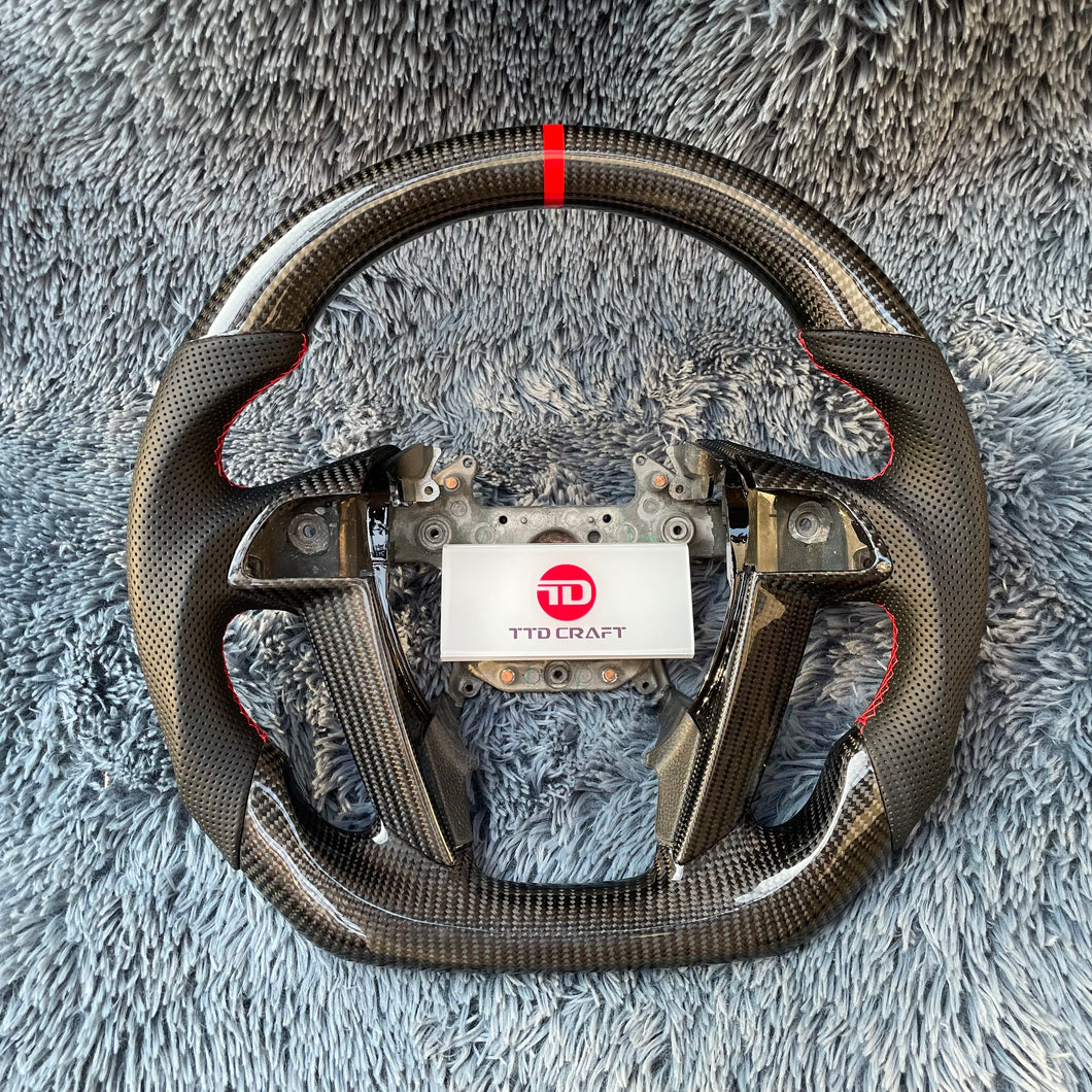 TTD Craft 8th gen Accord 2008-2012 / 2009-2015 Pilot  / 2011-2017 Odyssey  EX LX SE EX-L V6 Carbon Fiber Steering Wheel