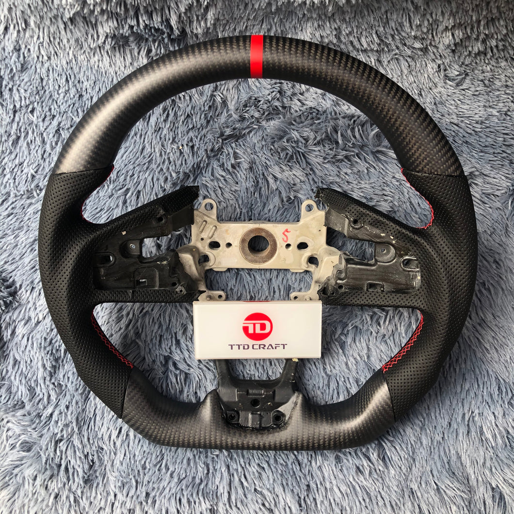 TTD Craft 10th gen Civic 2016-2021 FK8 FK7 Type R SI Carbon Fiber Steering Wheel