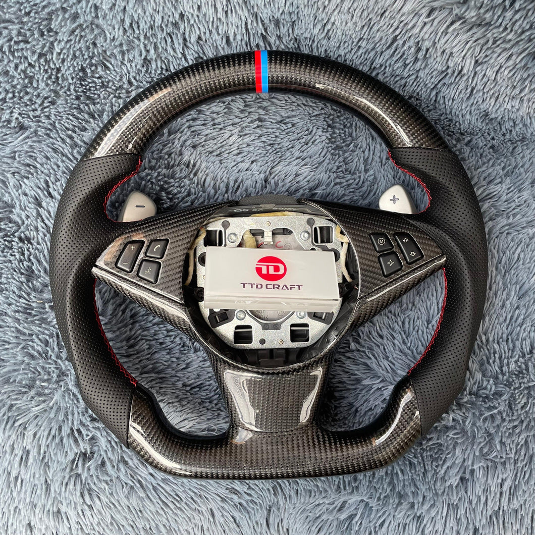 TTD Craft BMW 5 SERIES E60 E61 / 6 SERIES E63 E64 Carbon Fiber Steering Wheel with Paddle shifter