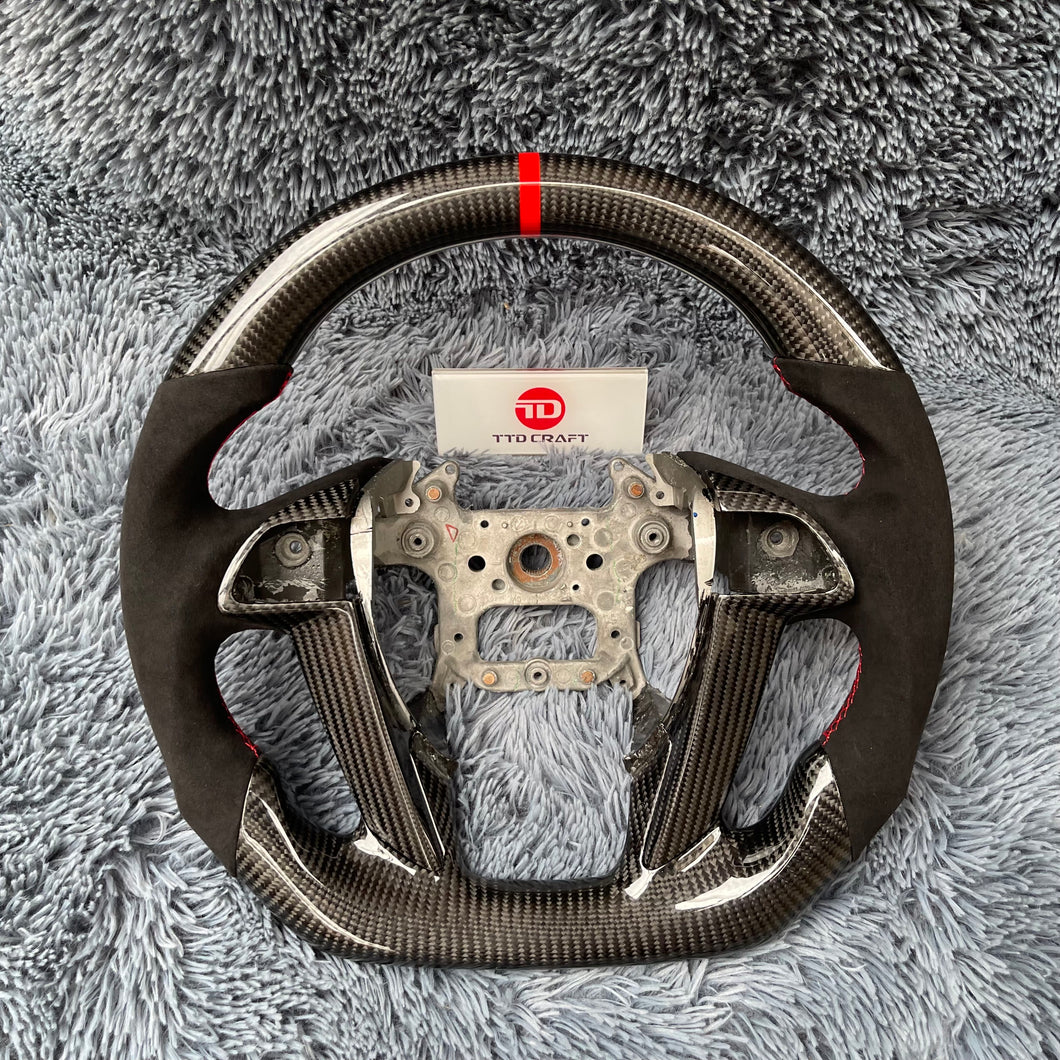 TTD Craft 8th gen Accord 2008-2012 / 2009-2015 Pilot  / 2011-2017 Odyssey  EX LX SE EX-L V6 Carbon Fiber Steering Wheel