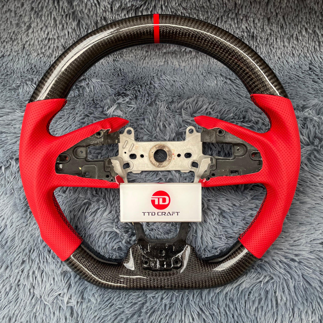 TTD Craft 10th gen Civic 2016-2021 FK8 FK7 Type R SI Carbon Fiber Steering Wheel