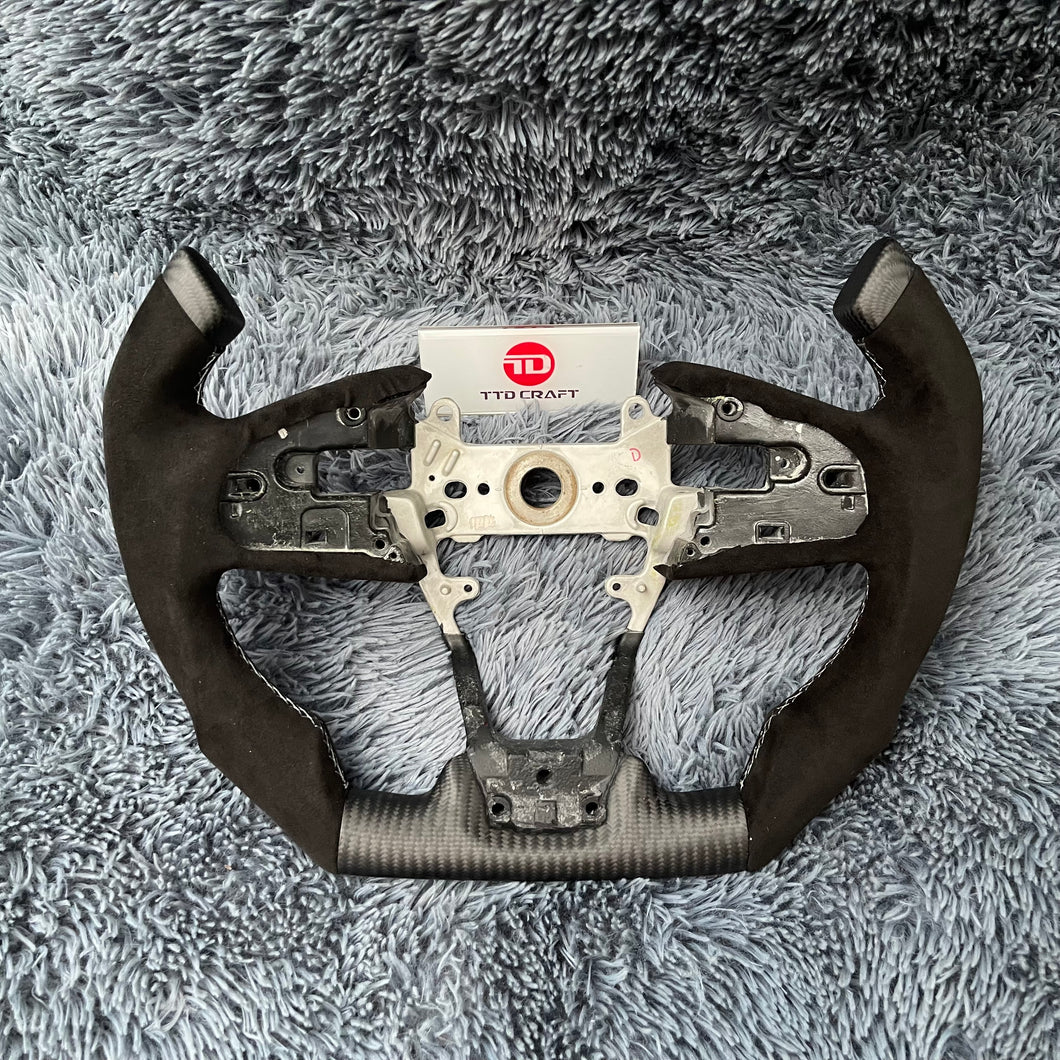 TTD Craft 10th gen Civic 2016-2021 FK8 FK7 Type R SI Carbon Fiber Steering Wheel