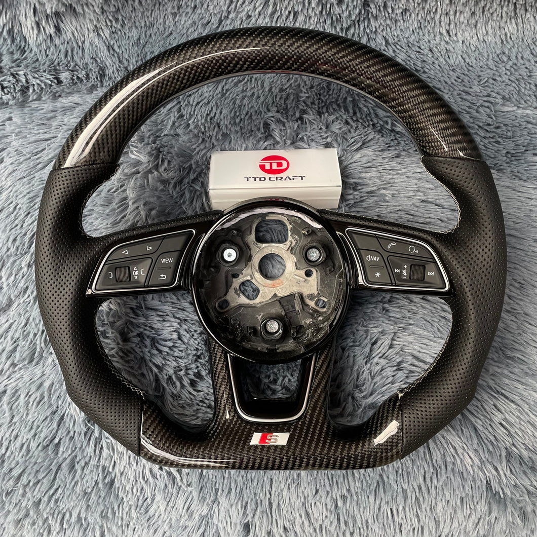 TTD Craft Audi B9 A3 A4 A5 S3 S4 S5 RS3 RS4 RS5 Sport Carbon Fiber Steering Wheel