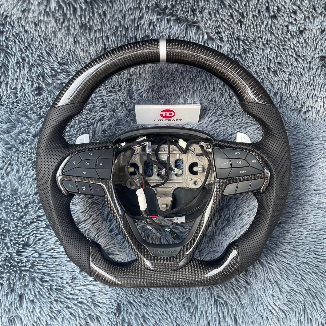 TTD Craft  2016-2021 Jeep Cherokee / Grand Cherokee Carbon Fiber Steering Wheel
