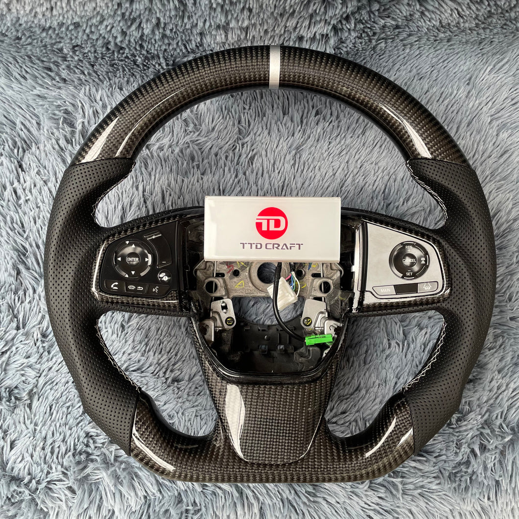 TTD Craft 2017-2018 CRV EX LX EX-L Carbon Fiber Steering Wheel